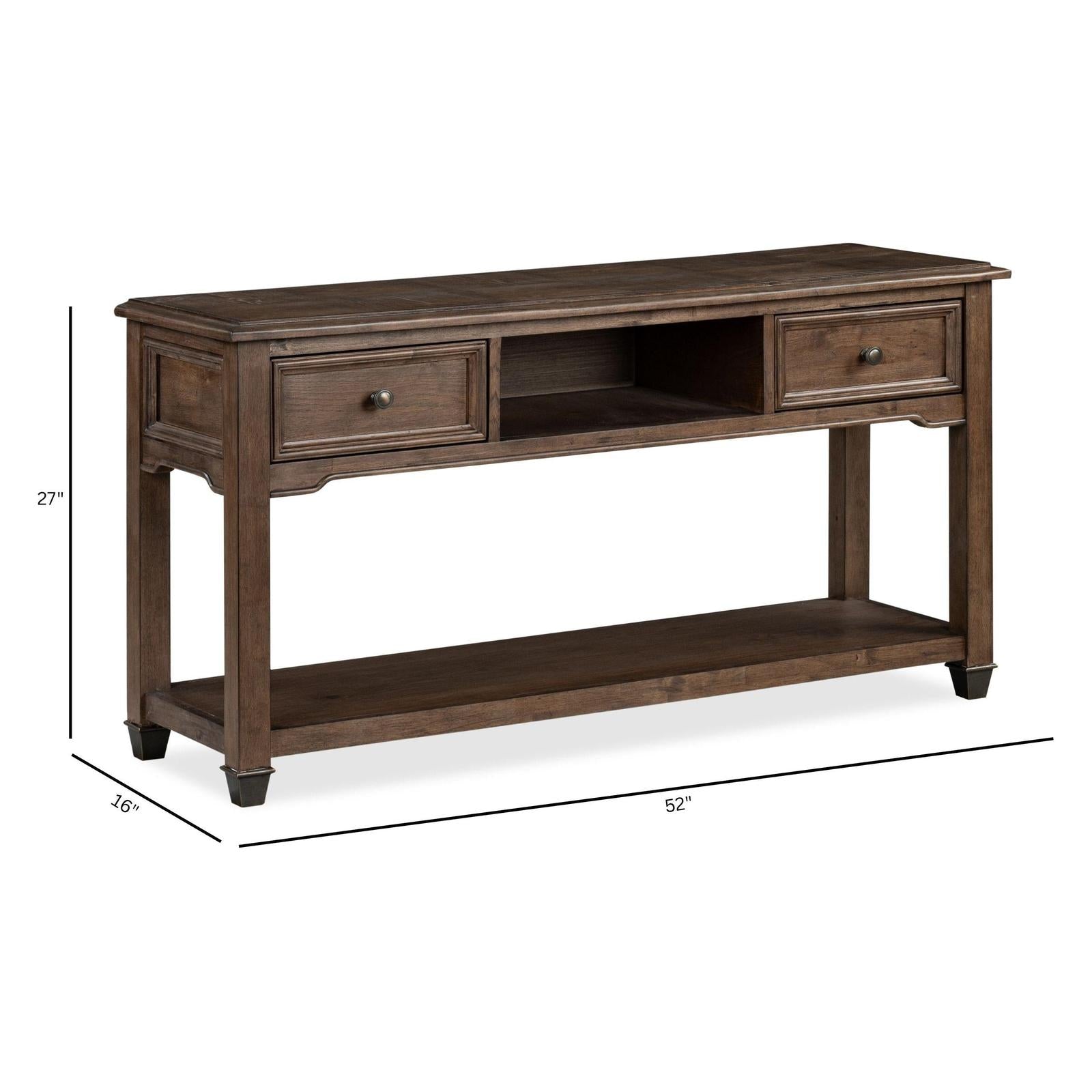 Magnussen Home Cormac Brown Rectangular Sofa Table