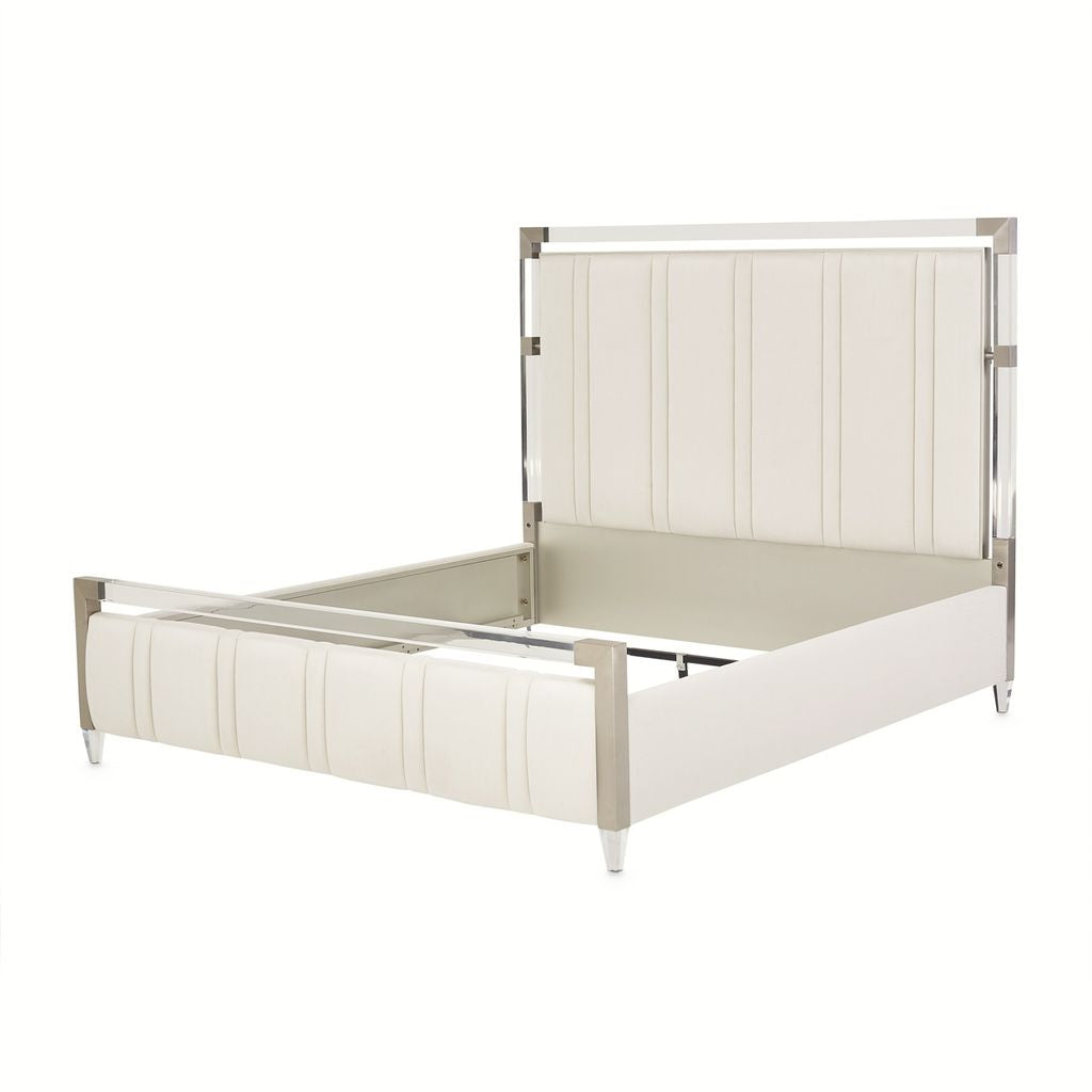 Michael Amini Penthouse Short Panel Bed - Ash Gray