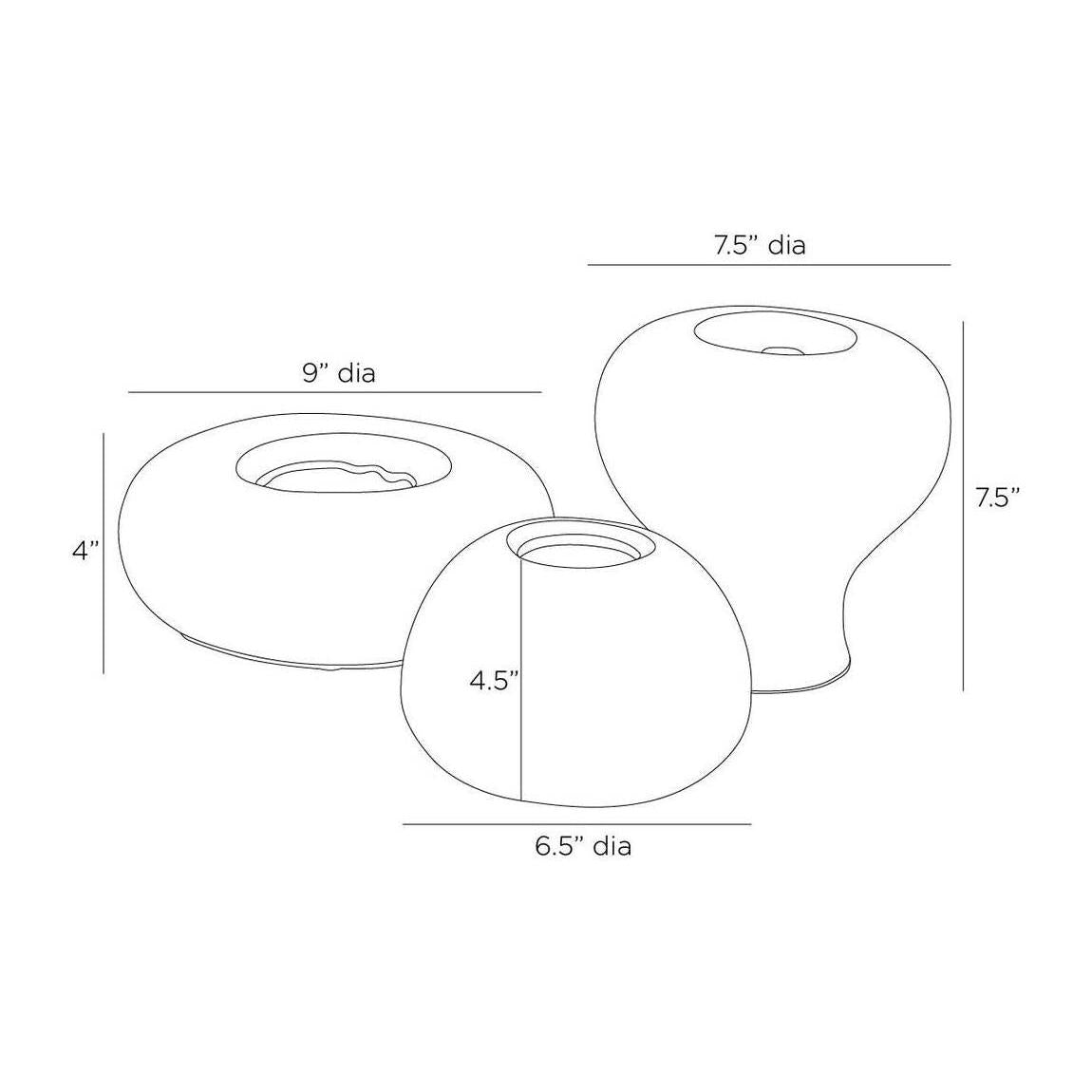 Arteriors Dandy Vases, Set of 3