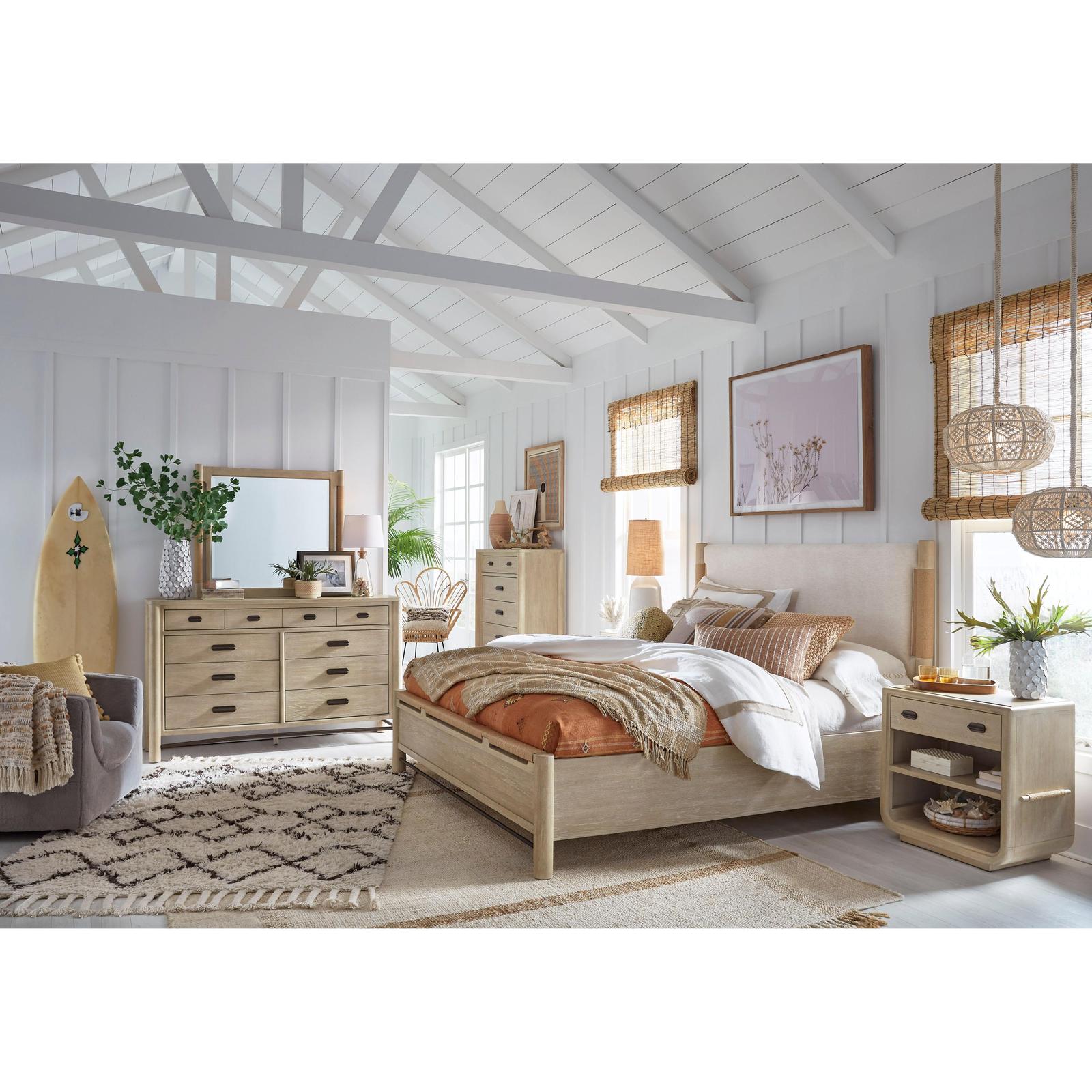 Salt Life Home Sunset Cove Sanibel Brown Drawer Dresser with Landscape Mirror I