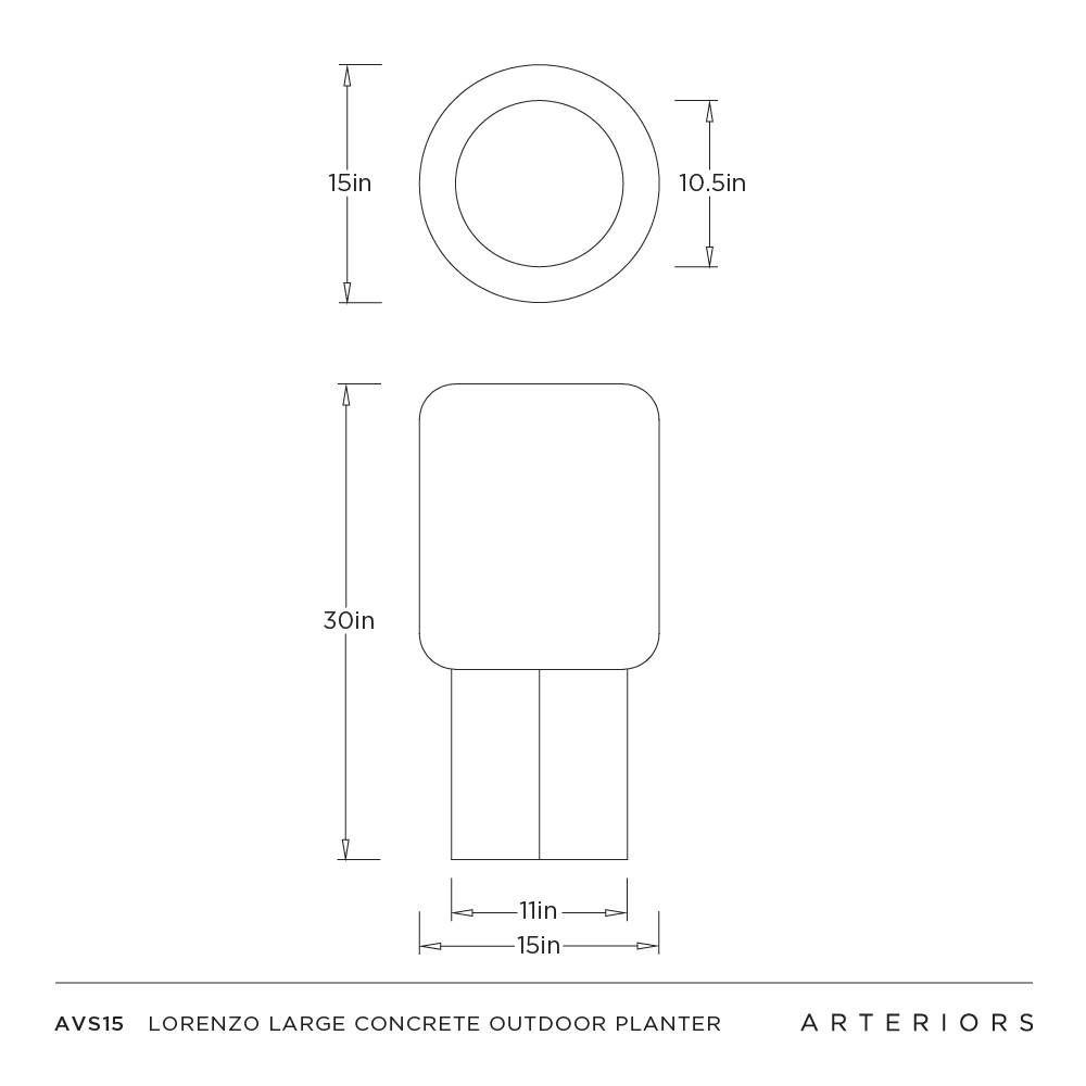Arteriors Lorenzo Concrete Outdoor Planter