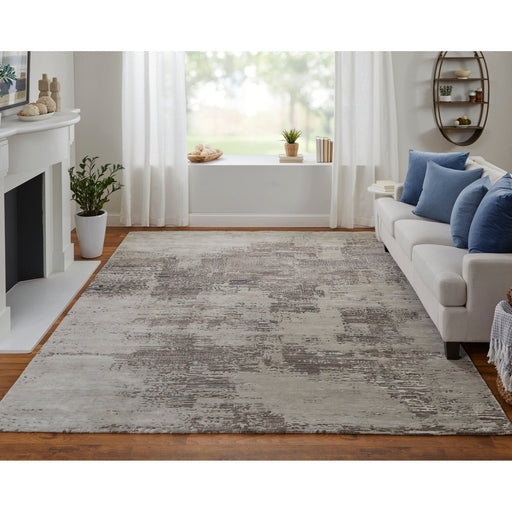 Feizy Zarah 8917F Modern Abstract Rug in Brown/Tan/Black