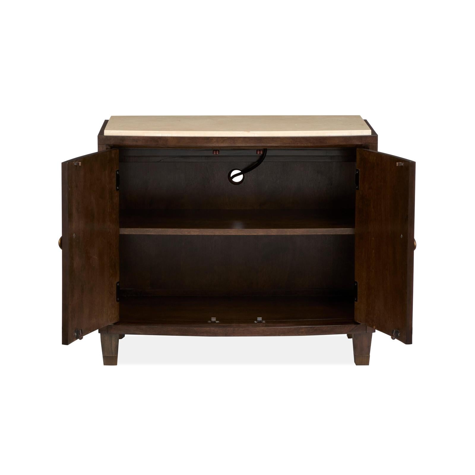 Magnussen Home Rowan Espresso Door Nightstand