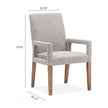 Magnussen Home Lindon Belgian Wheat Upholstered Arm Chair Set of 2