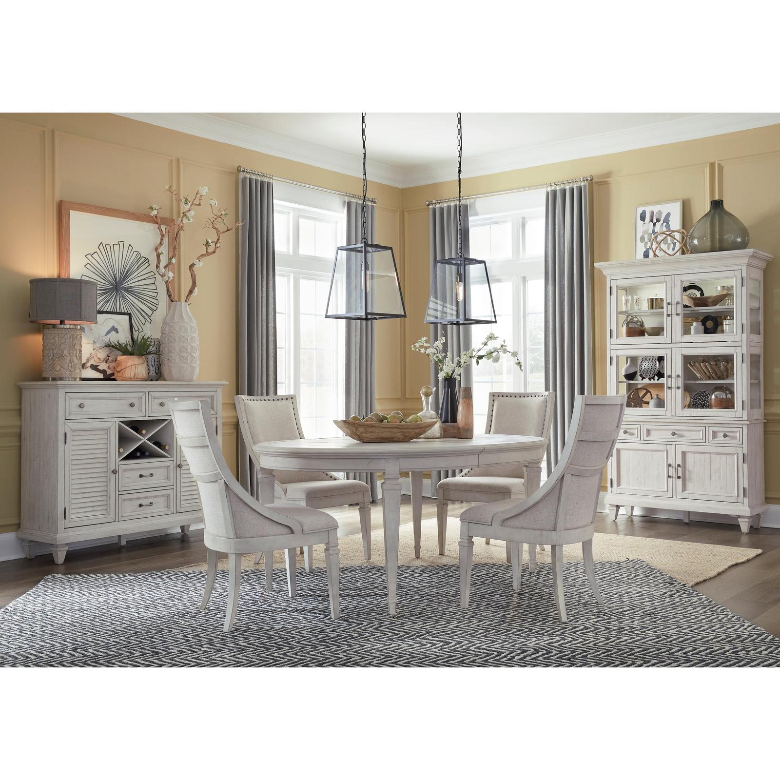 Magnussen Home Newport Alabaster Extendable Dining Table