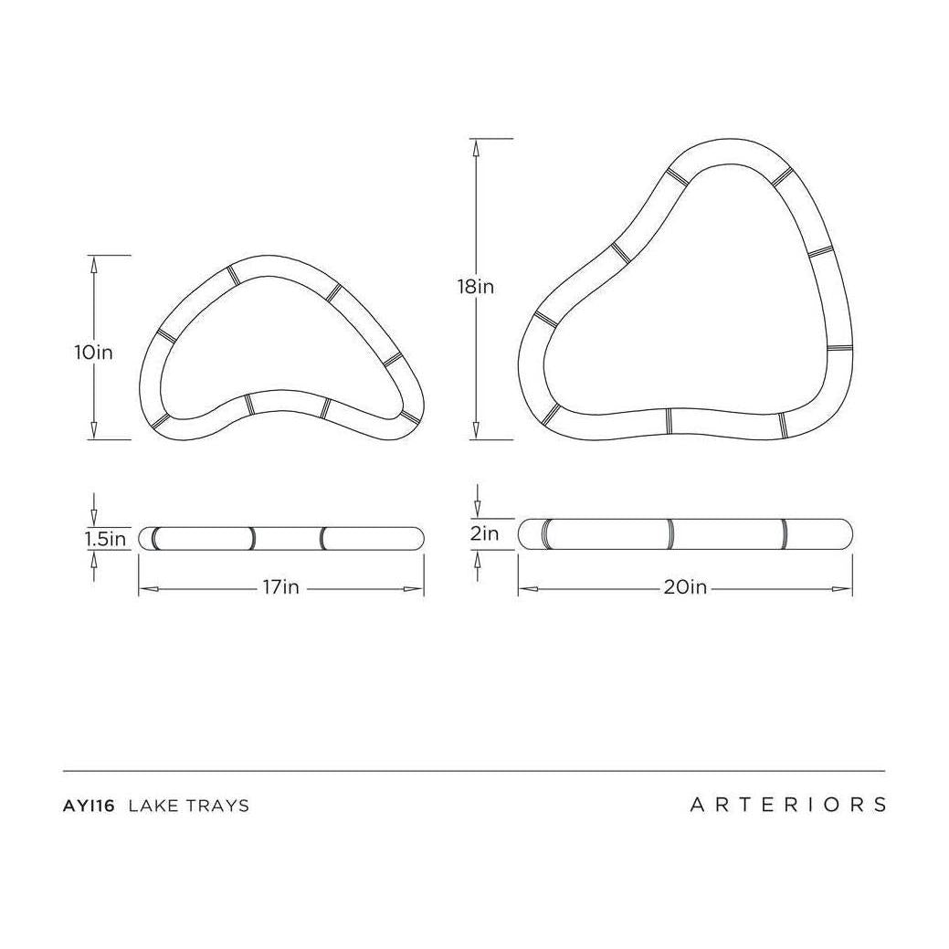 Arteriors Lake Trays, Set of 2