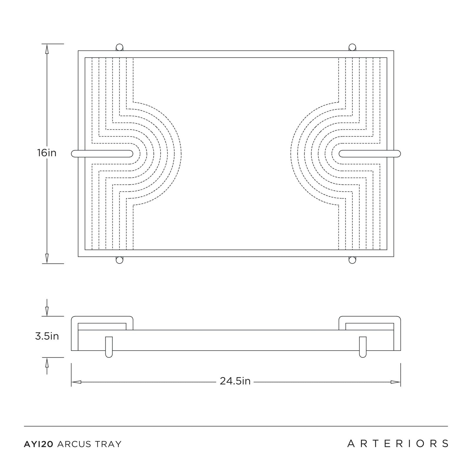 Arteriors Arcus Tray