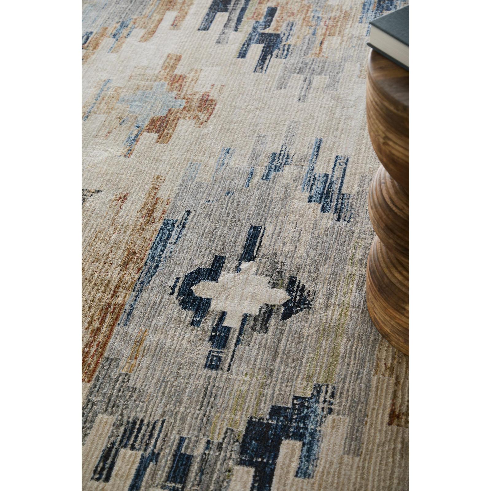 Feizy Melrose 39ULF Traditional Diamond, Ivory/Blue/Brown, Rug
