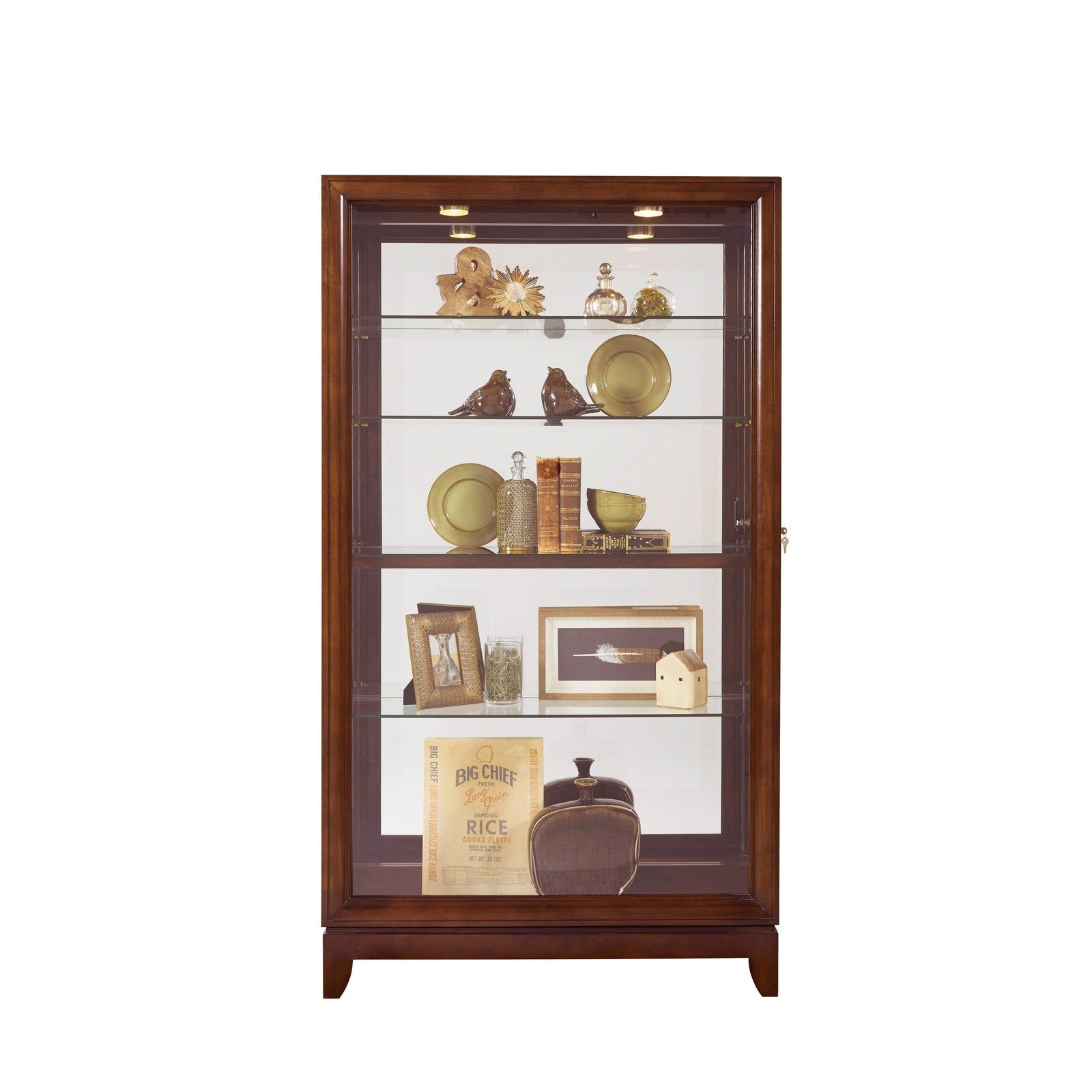 Pulaski Furniture PFC Curios Sliding Door 5 Shelf Curio Cabinet