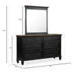 Magnussen Home Surrey Brown Double Drawer Dresser With Portrait Mirror