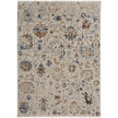 Feizy Kaia 39GPF Transitional Floral & Botanical in Ivory/Orange/Blue