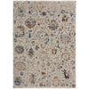 Feizy Kaia 39GPF Transitional Floral & Botanical in Ivory/Orange/Blue