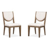 Magnussen Home Westbourne Dark Umber Upholstered Side Chair Set of 2