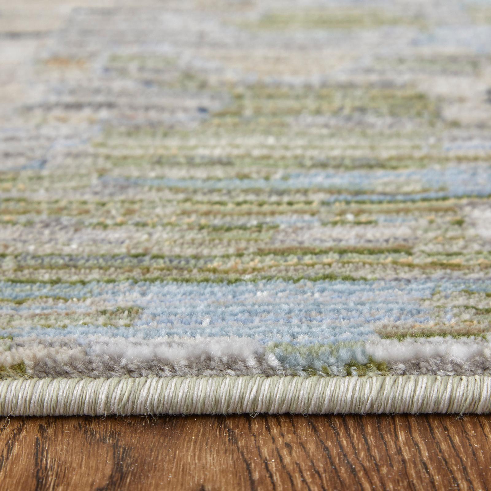 Feizy Melrose 39P3F Traditional Floral & Botanical Rug in Green/Ivory/Blue
