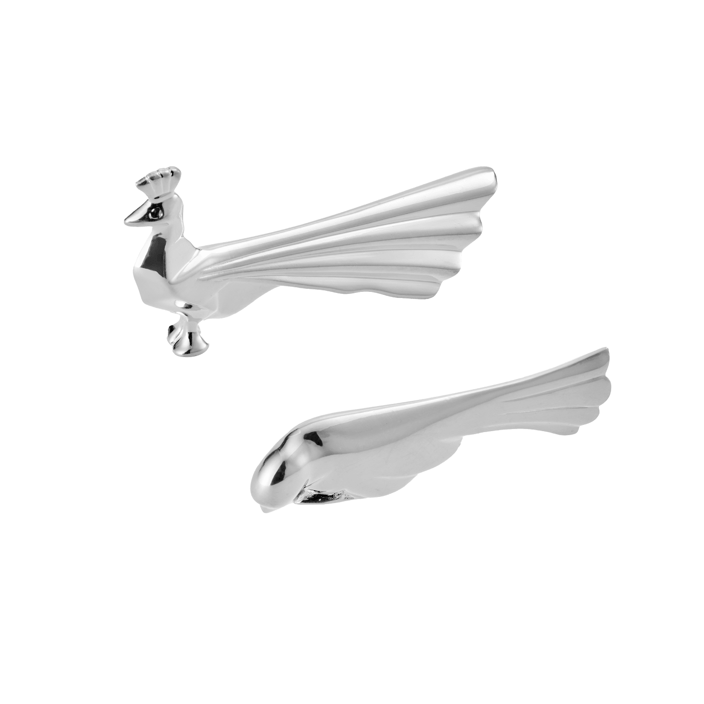 Christofle Les Collections Historiques Silver Plated 2 Knife Rests Peacock And Dove Gallia