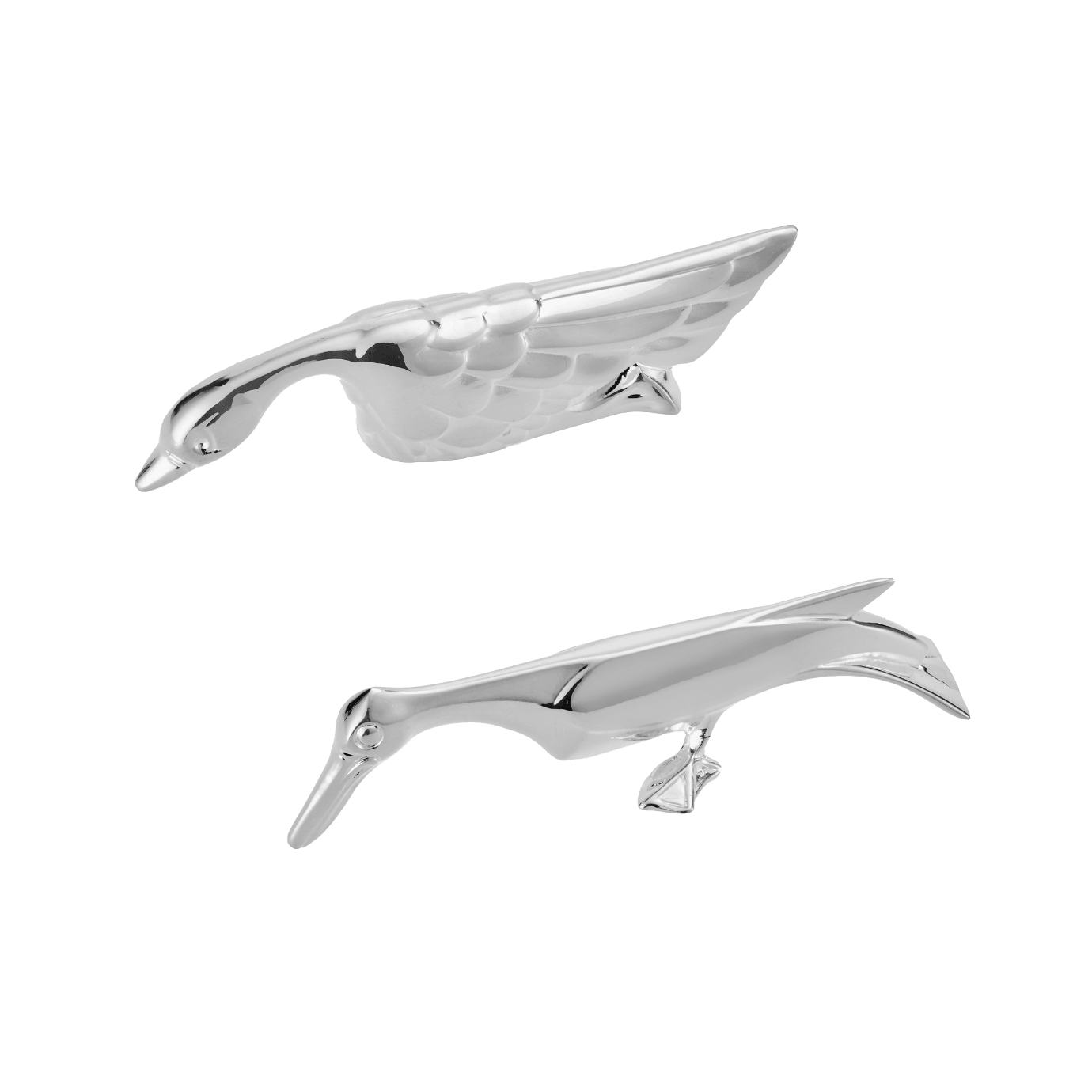 Christofle Les Collections Historiques Silver Plated 2 Knife Rests Pelican And Swan Gallia