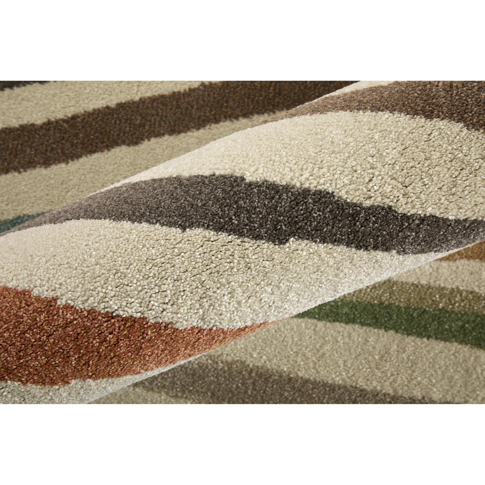 Feizy Eden 39QXF Modern Abstract Rug in Ivory/Brown/Blue