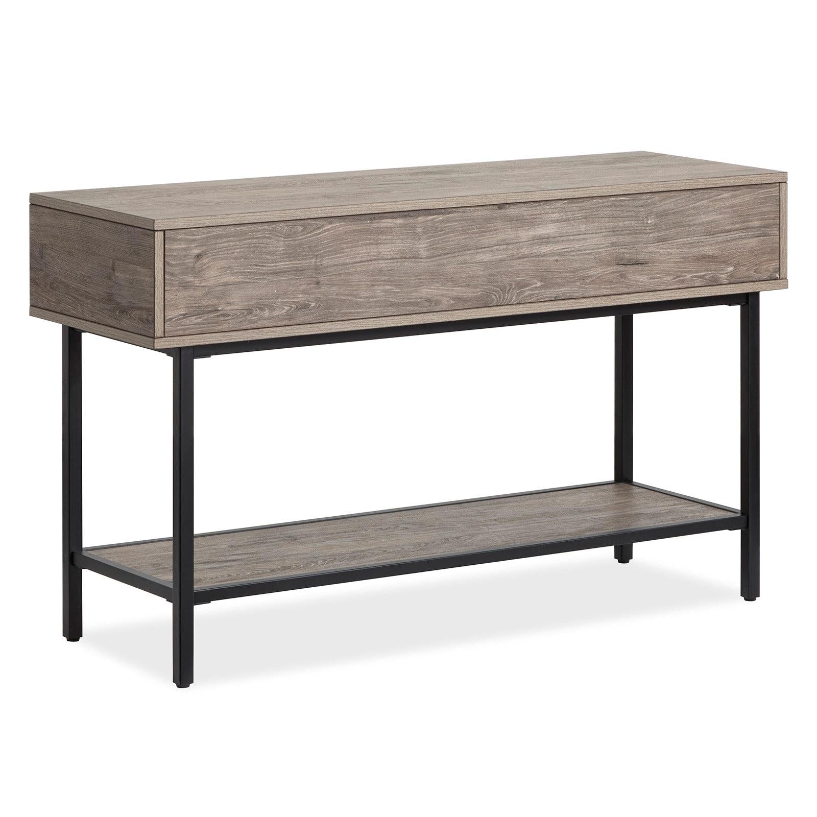 Magnussen Home Fenwick Whitetail Brown And Smoke Glass Rectangular Sofa Table
