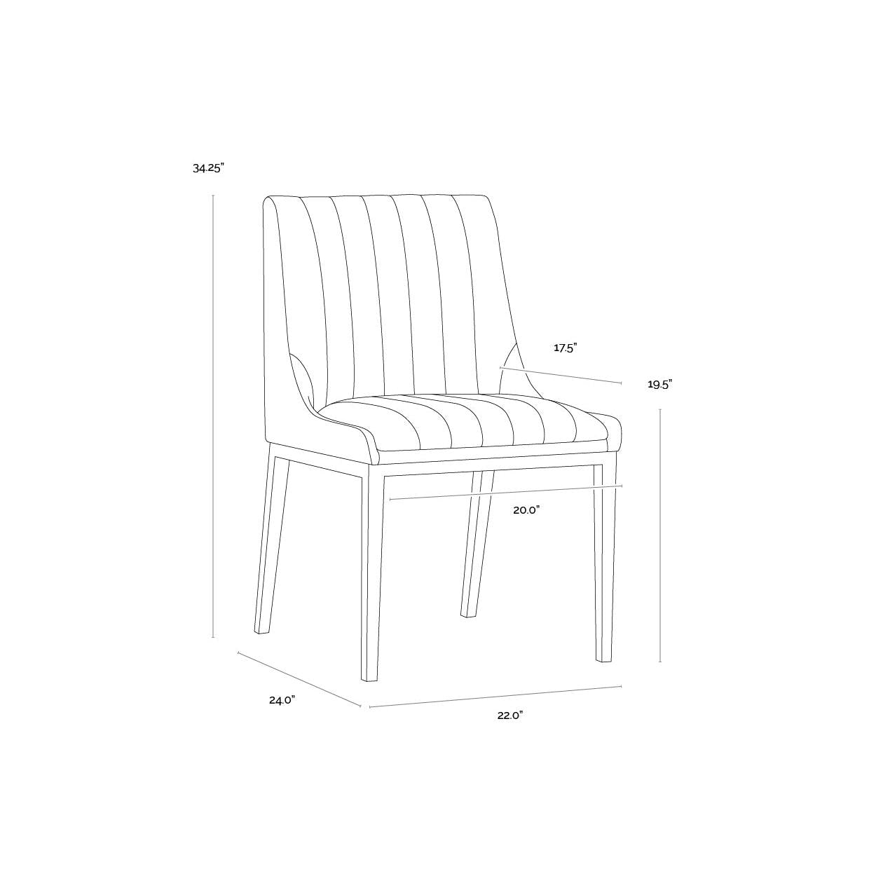 Sunpan Halden Black Dining Chair