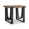 Magnussen Home Bowden Rustic Honey And Distressed Iron Rectangular End Table