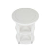 Magnussen Home Heron Cove Chalk White Round Accent End Table