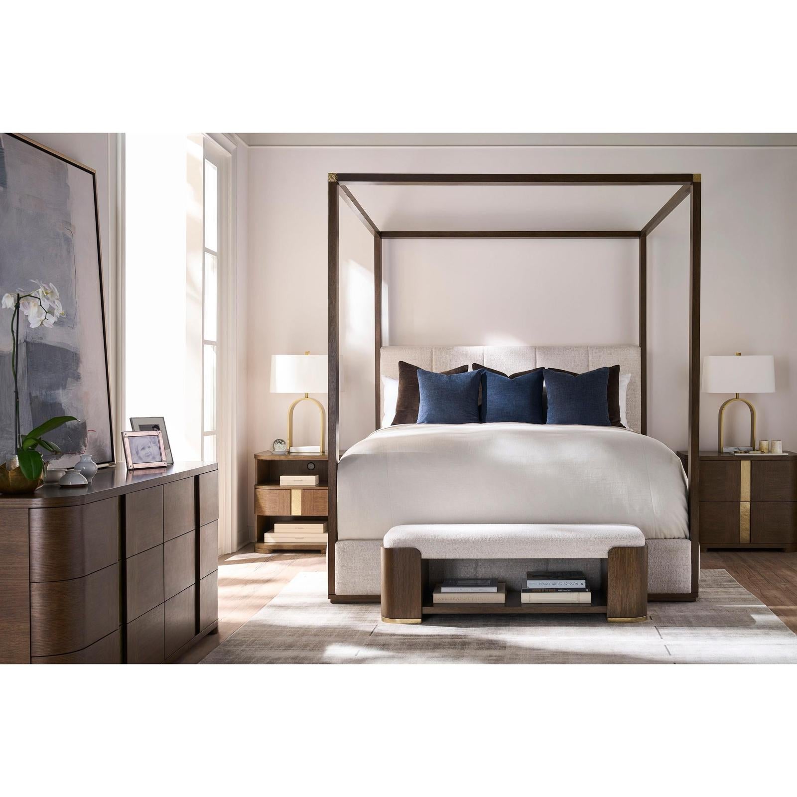 Century Furniture Carino Upholstered Canopy Bed - King