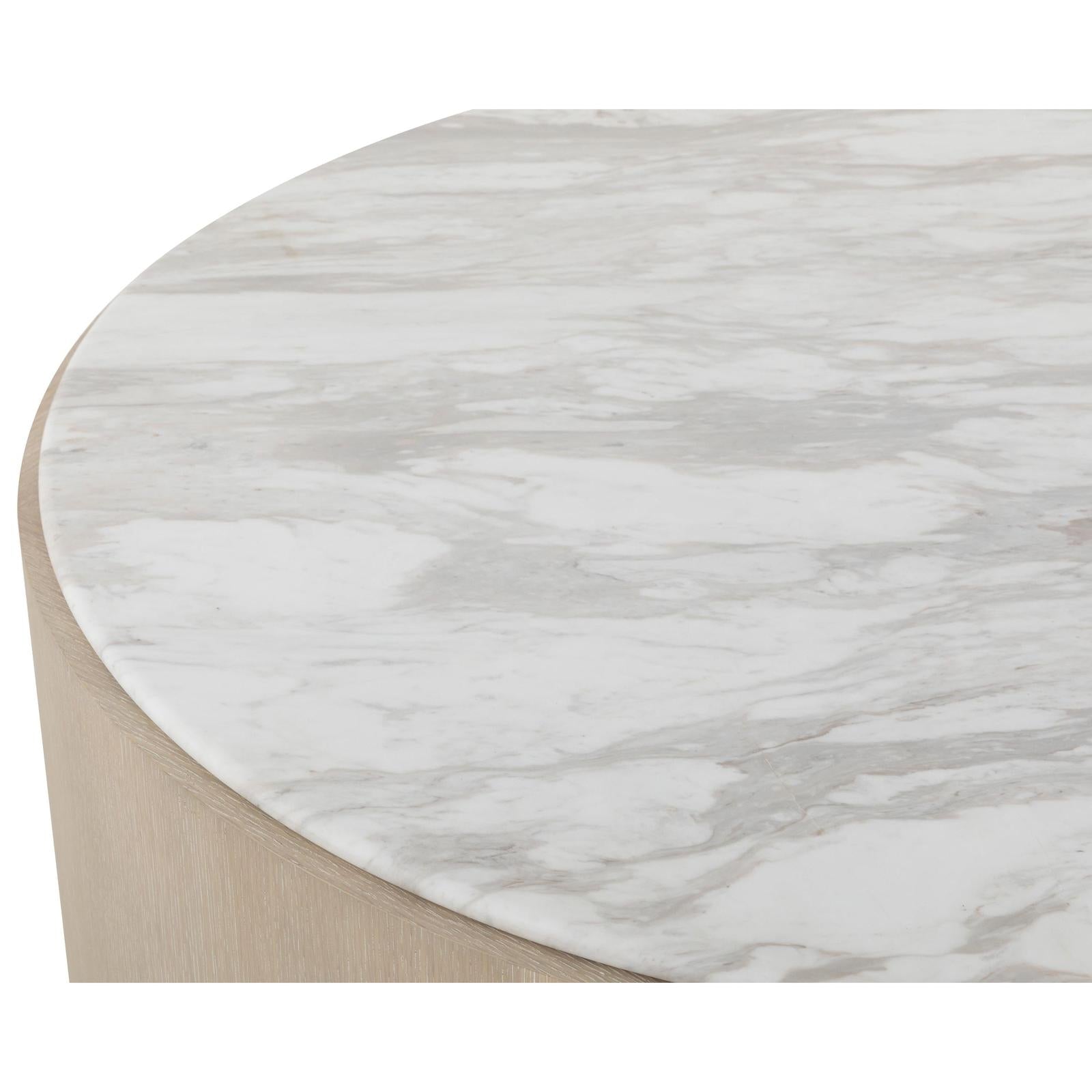 Century Furniture Carino Round Cocktail Table - Marble Top