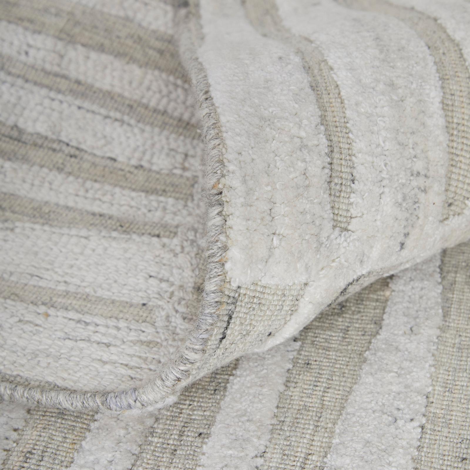 Feizy Elias 69FVF Modern Geometric Rug in Ivory/Tan