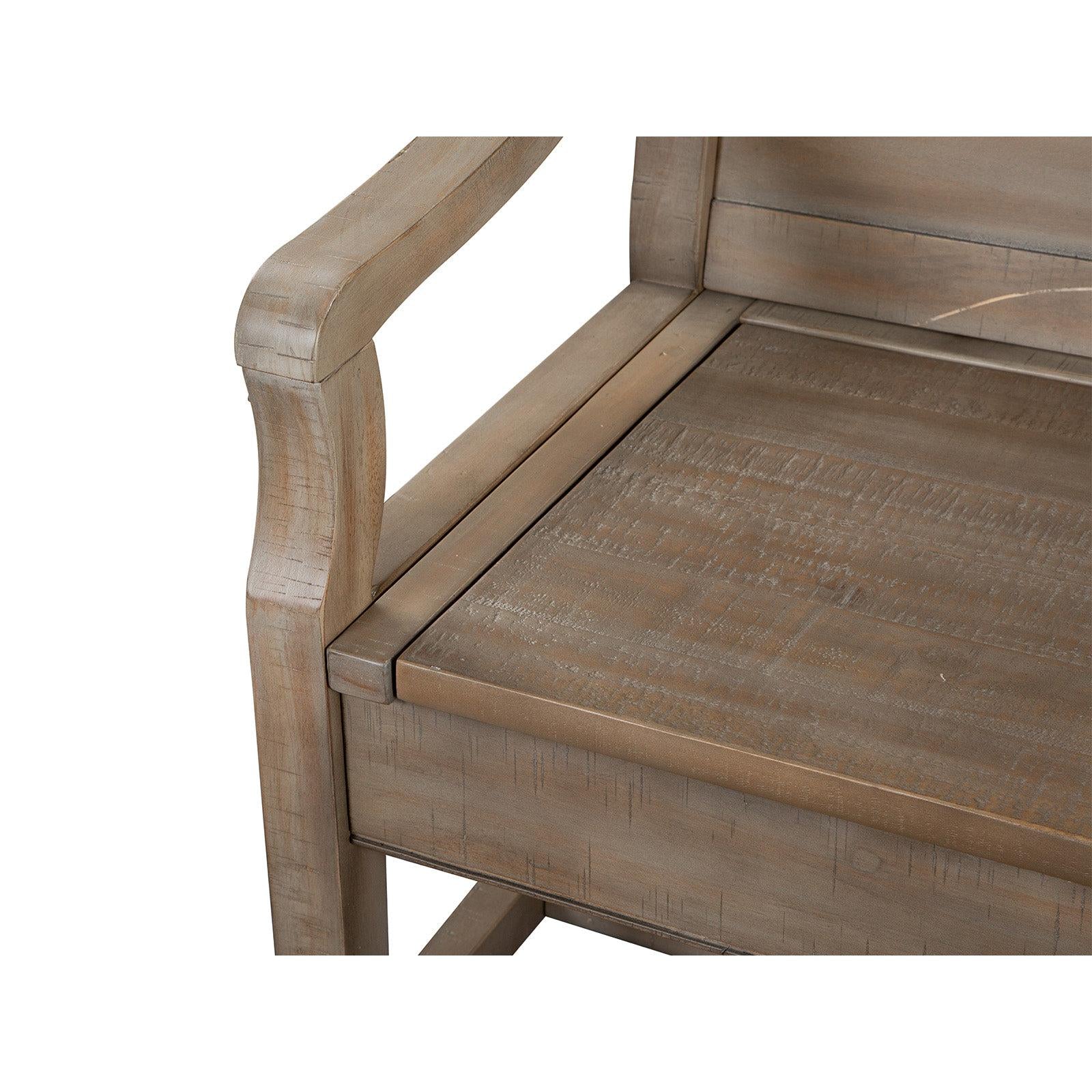 Magnussen Home Paxton Place Dovetail Grey Bench With Back