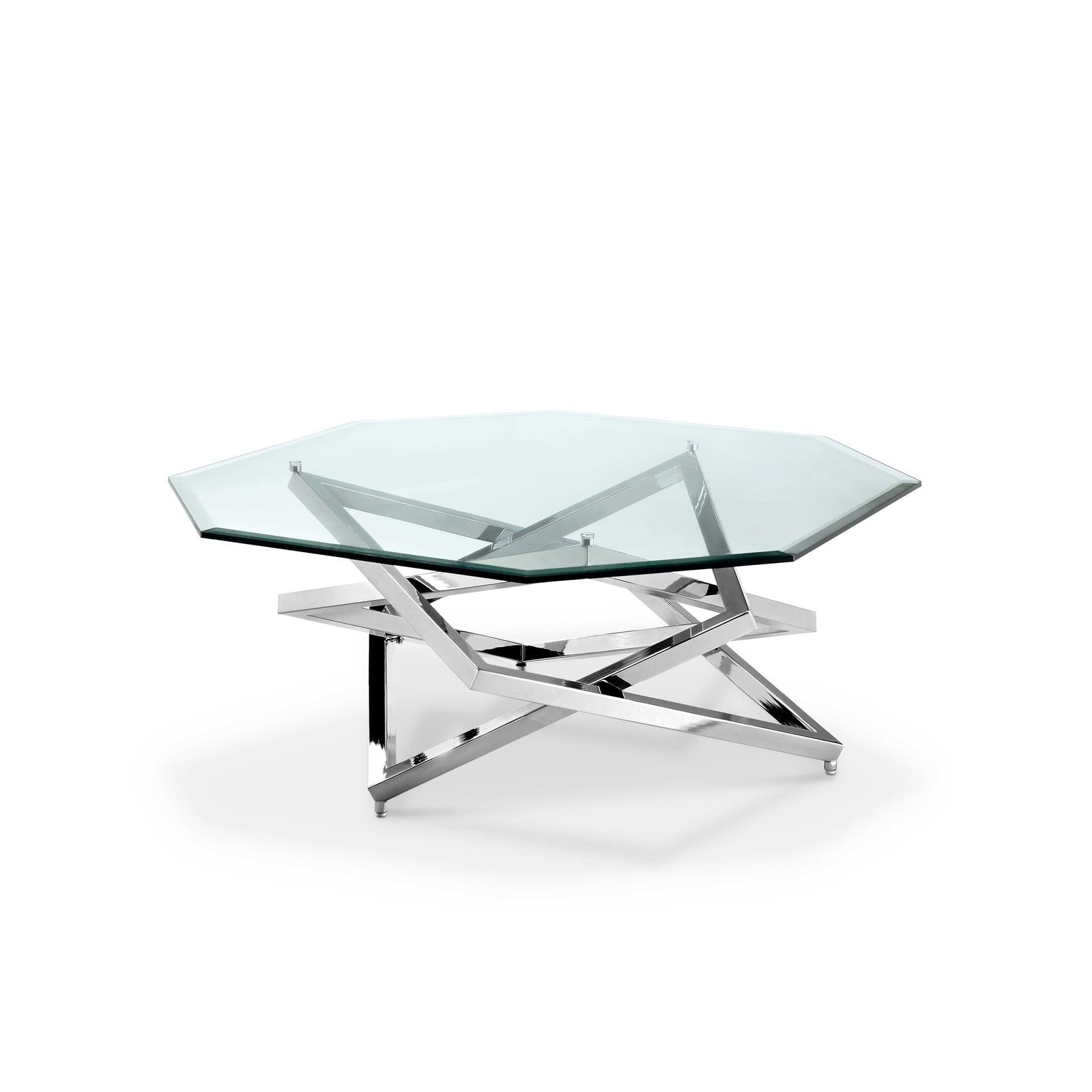 Magnussen Home Lenox Square Acadia White Octagonal Cocktail Table