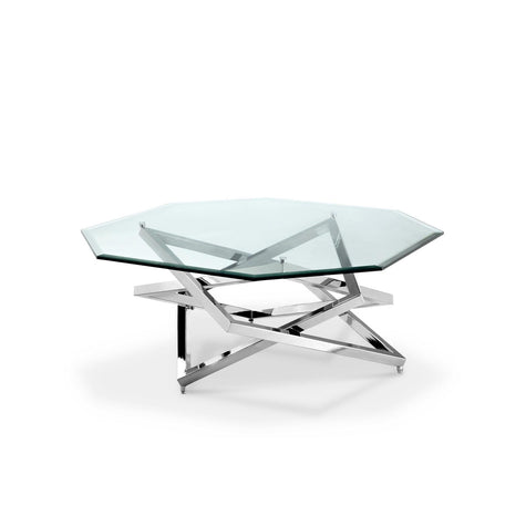 Magnussen Home Lenox Square Acadia White Octagonal Cocktail Table