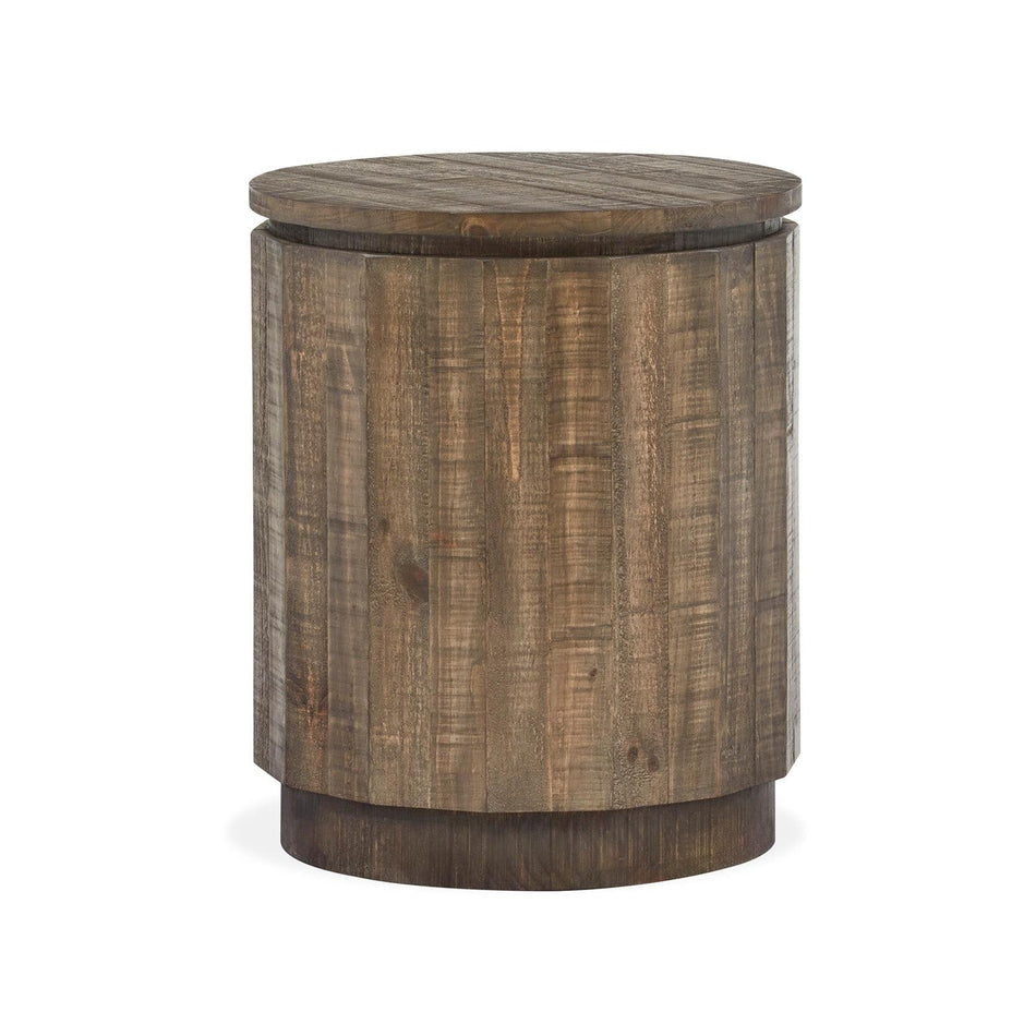 Magnussen Home Baisden Tobacco Round Accent End Table