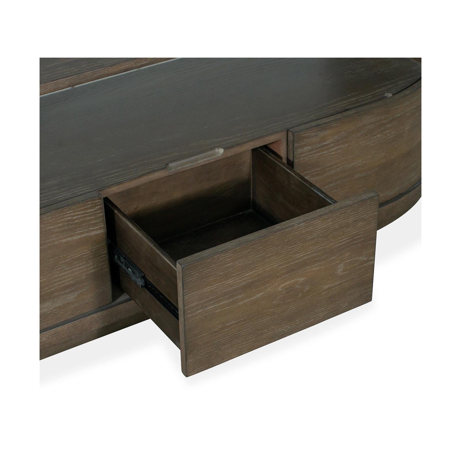 Magnussen Home Bosley Lt. Brown Porpoise Demilune Console
