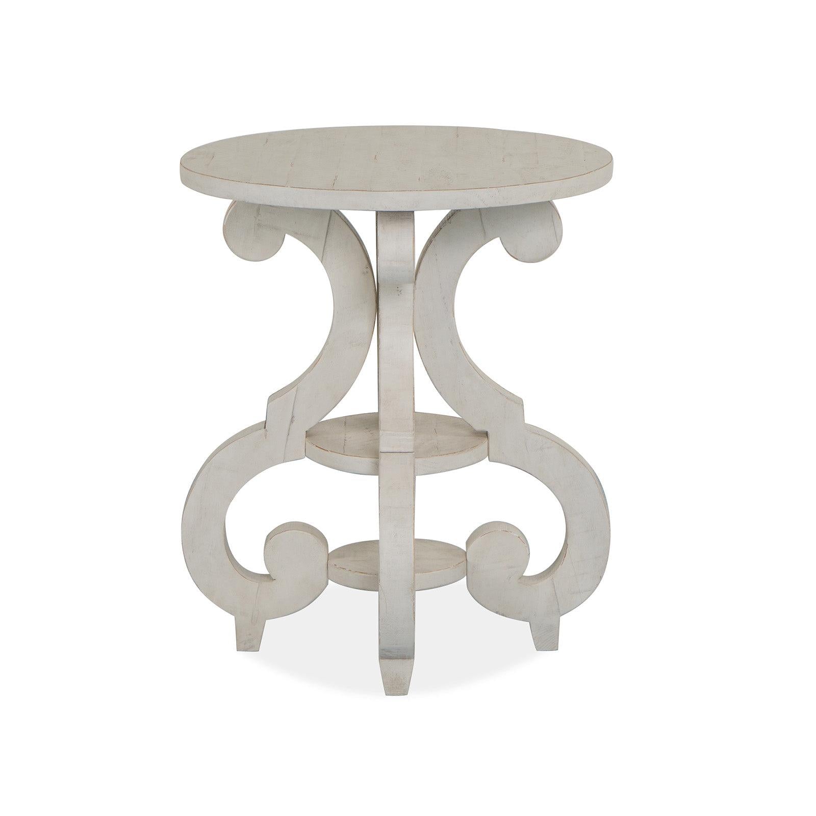 Magnussen Home Bronwyn Alabaster Round Accent Table