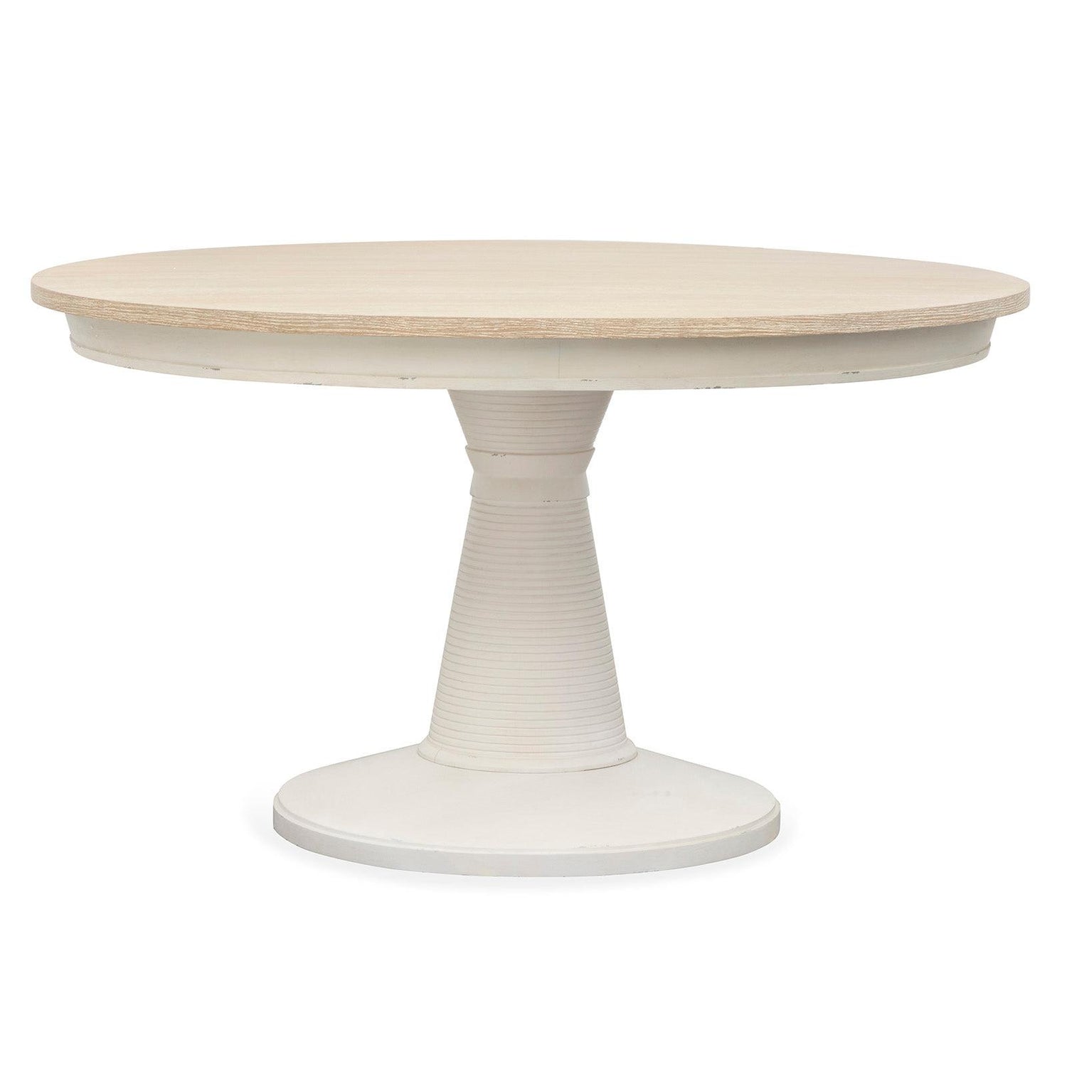 Salt Life Home Echo Isles Sea Pearl and Driftwood Extendable 54" Round Dining Table