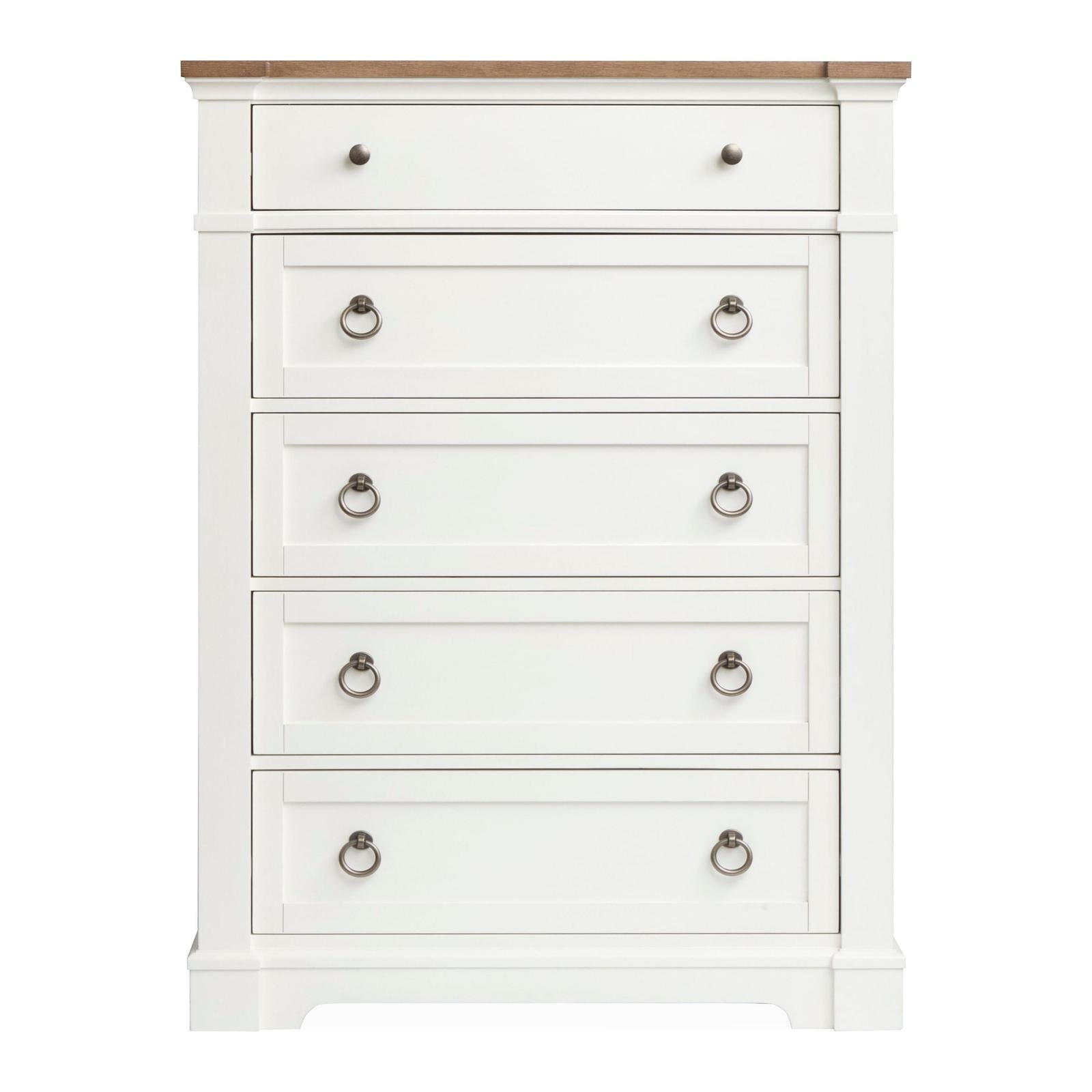 Magnussen Home Kingston Whisper White & Cerused Nutmeg Drawer Chest