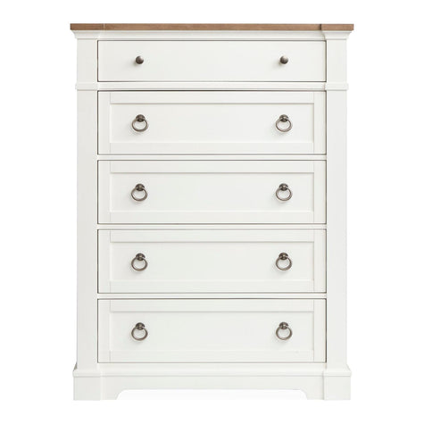 Magnussen Home Kingston Whisper White & Cerused Nutmeg Drawer Chest