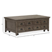 Magnussen Home Paxton Place Dovetail Grey Lift Top Storage Cocktail Table With Casters