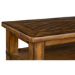 Magnussen Home Chesterfield Farmhouse Timber Rectangular Sofa Table
