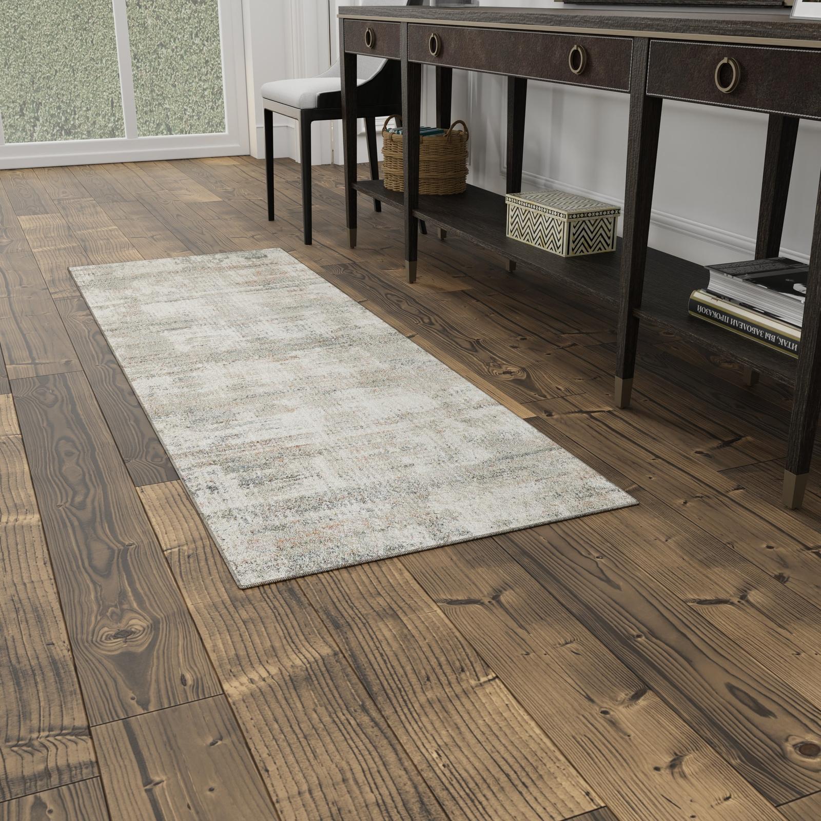 Feizy Eden 39QWF Modern Abstract Rug in Ivory/Gray/Green