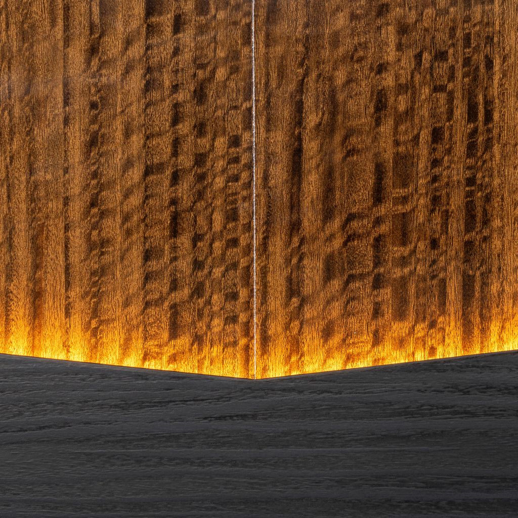 Michael Amini Kayner Bed with LED Lights - Charcoal