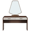 Michael Amini Houston Vanity Table with Mirror - Walnut