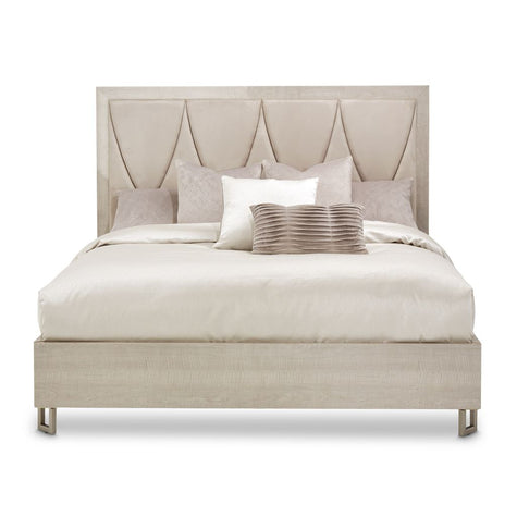 Michael Amini Marin Panel Bed - Greige