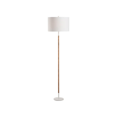 Chelsea House Amelia Matte White Rattan Floor Lamp
