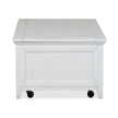 Magnussen Home Heron Cove Chalk White Lift Top Storage Cocktail Table With Casters
