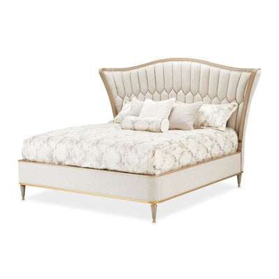 Michael Amini St. Charles Upholstered Bed - Dove Gray