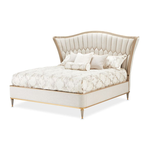 Michael Amini St. Charles Upholstered Bed - Dove Gray