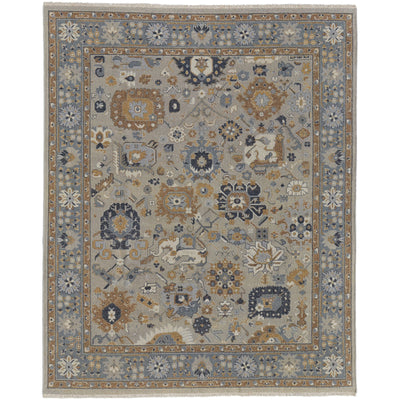 Feizy Corbitt 0612F Traditional Oriental in Blue/Brown/Gray