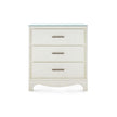 Villa & House Barrett 3-Drawer Side Table with Glass Top