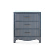 Villa & House Barrett 3-Drawer Side Table with Glass Top